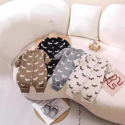 SnugTale – Cartoon Knit Sweater Jumpsuit for Babies & Toddlers