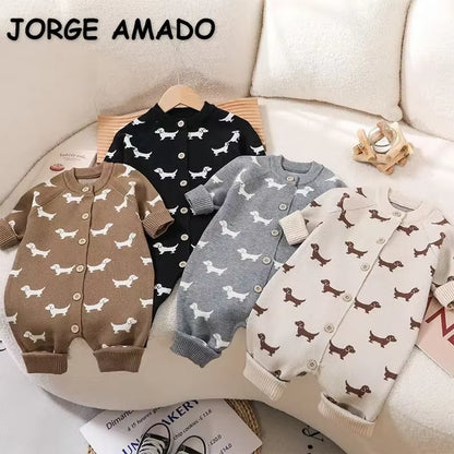 SnugTale – Cartoon Knit Sweater Jumpsuit for Babies & Toddlers